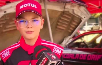 Tudor, doar 13 ani, se bate cu campionii țării la drift