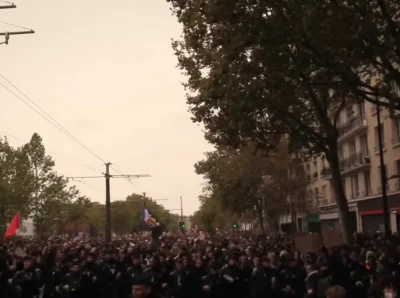 VIDEO Proteste de amploare în Franța: 110.000 de persoane la Paris